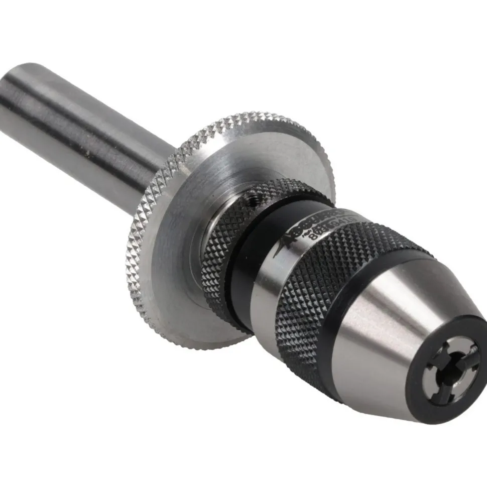 1/2" Shank Dia Straight Shank Micro Drill Chuck Adapter & Chuck