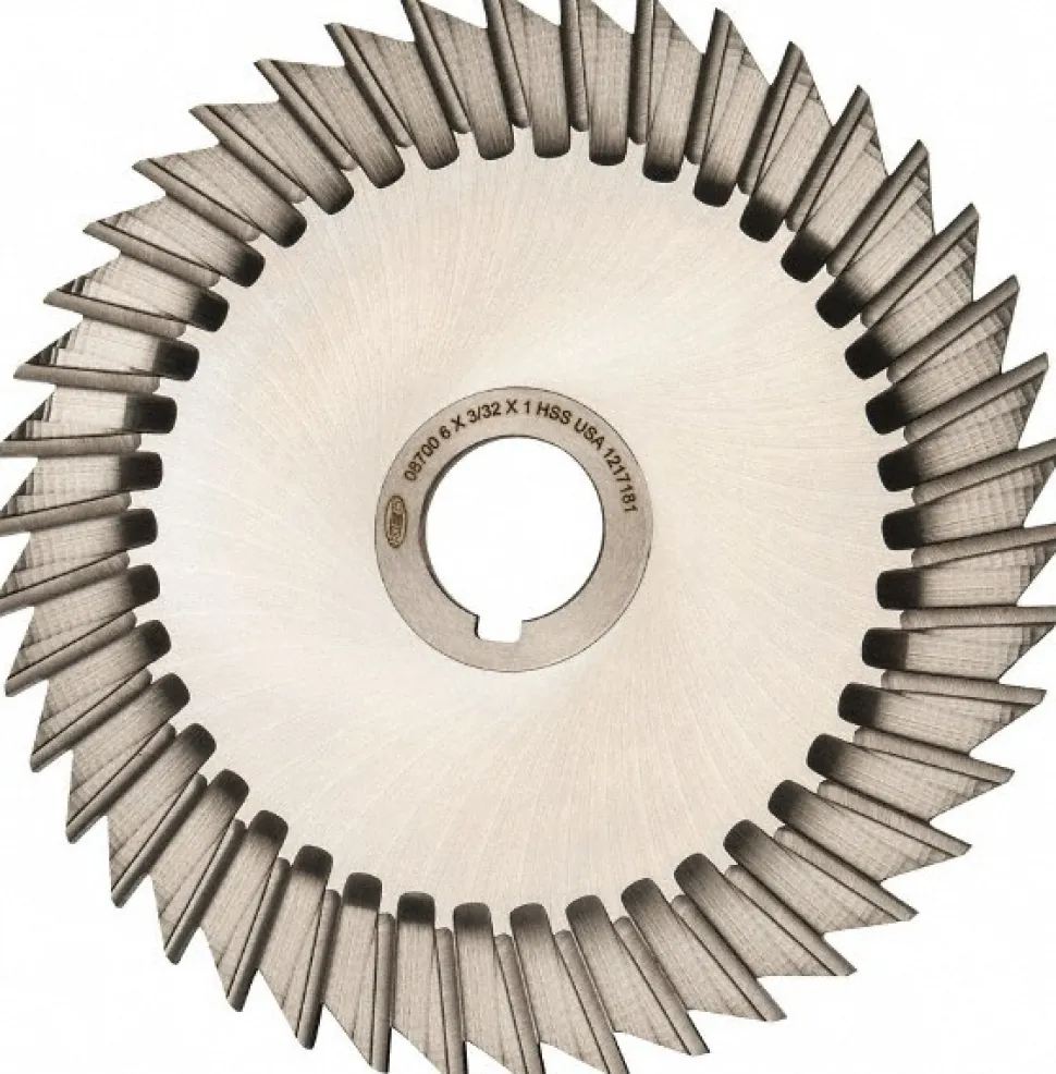 Side Chip Saw: 6" Blade Dia, 3/32" Blade Thickness, 1" Arbor Hole Dia, 42 Teeth, High Speed Steel