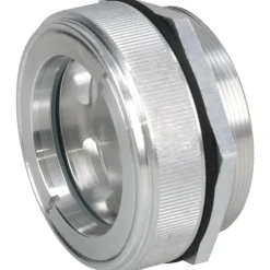 1-3/8" Sight Dia, 1-7/8" Thread, 1-1/8" Long, Low Pressure Hole Mount, With Reflector, Sight Glass & Flow Sight