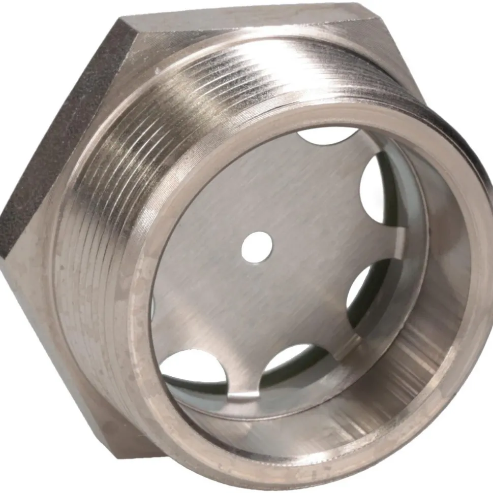 1-7/8" Sight Dia, 2" Thread, 1.69" OAL, Low Pressure Pipe Thread Lube Sight, Open View Sight Glass & Flow Sight