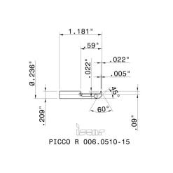 Single Point Threading Tool: 0.2362" Min Thread Dia, 20 to 24 TPI, 0.5512" Cut Depth, Internal, Solid Carbide