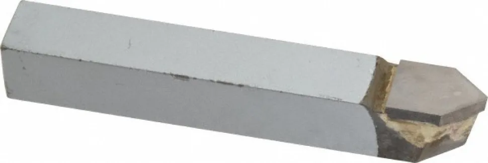 Single Point Tool Bit: D-6, 3/8" Shank Width, 3/8" Shank Height, Micrograin Solid Carbide Tip, Neutral