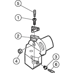 Size C4, 50mm Head Length, 27mm Ctr to Cutting Edge, Right Hand External Modular Threading Cutting Unit Head