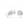 Size KM16, 19.99mm Head Length, 0.394" Ctr to Cutting Edge, Right Hand Internal Modular Threading Cutting Unit Head