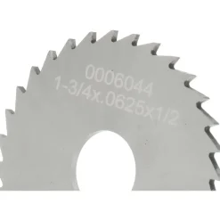 Slitting & Slotting Saw: 1-3/4" Dia, 1/16" Thick, 1/2" Arbor Hole, 32 Teeth, Solid Carbide