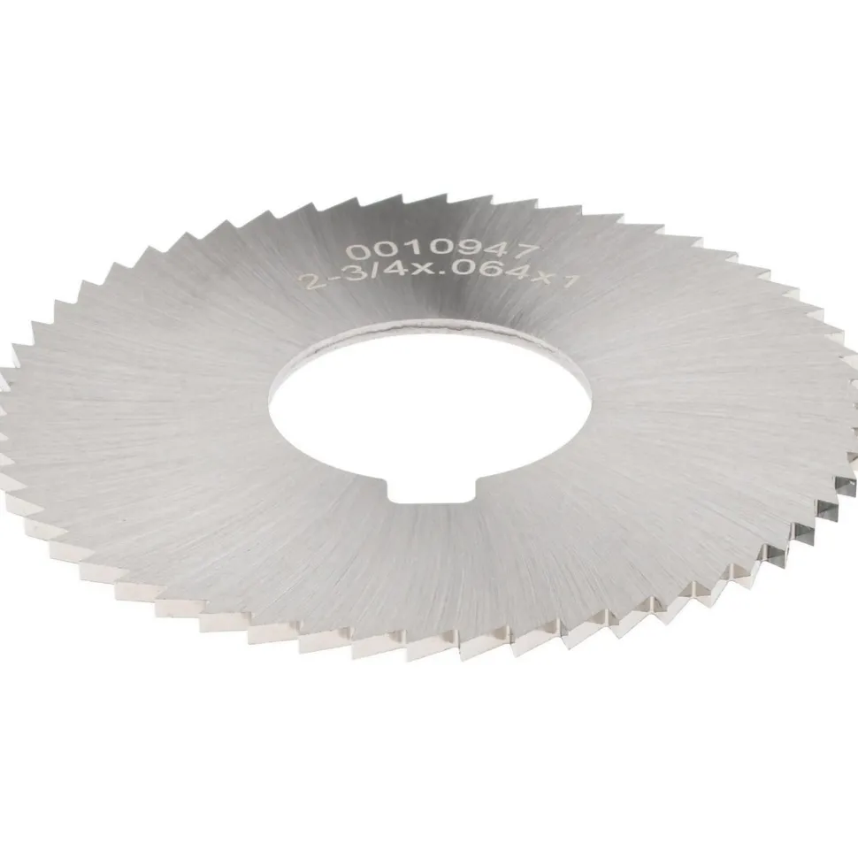 Slitting & Slotting Saw: 2-3/4" Dia, 0.0640" Thick, 1" Arbor Hole, 56 Teeth, High Speed Steel