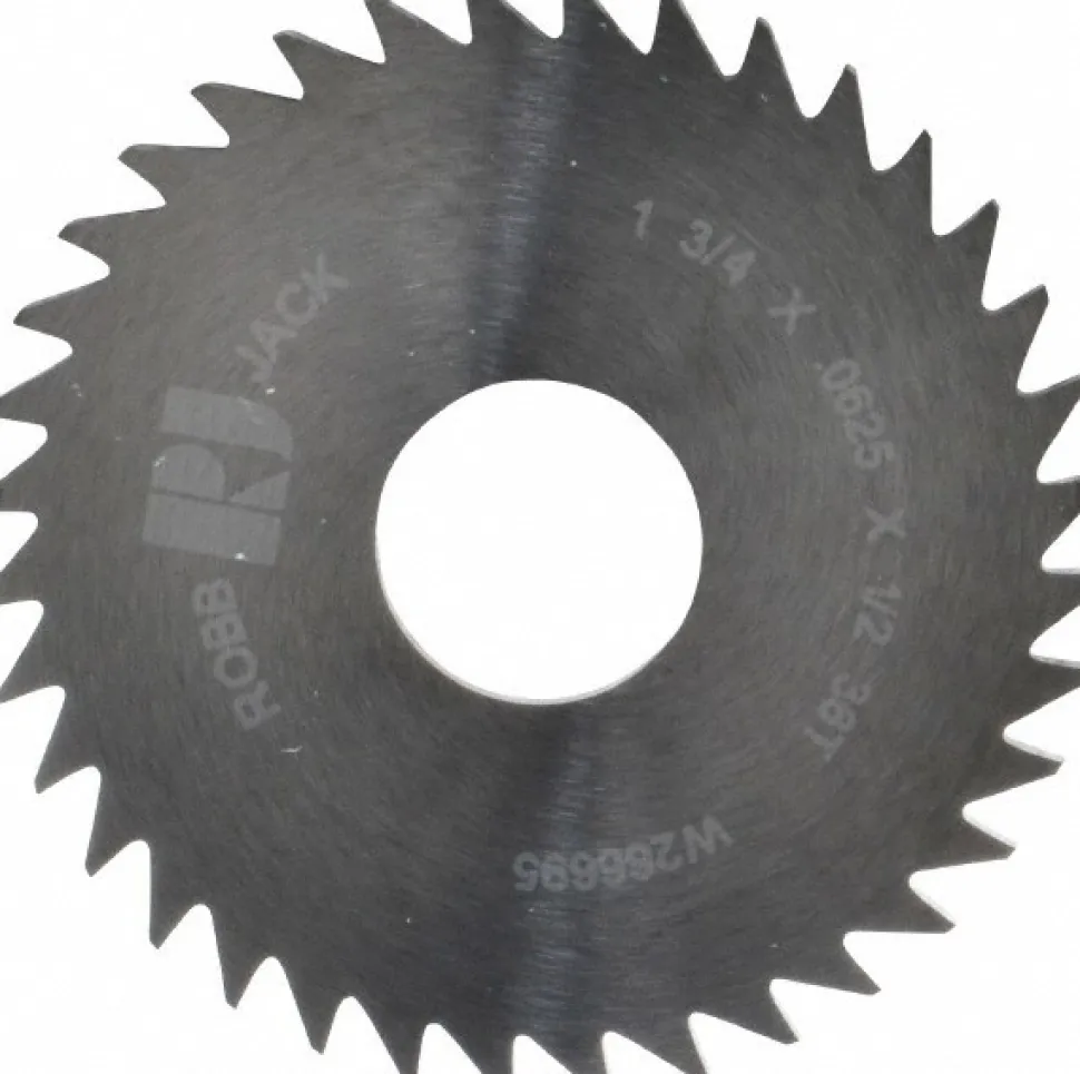 Slitting & Slotting Saw: 1-3/4" Dia, 1/16" Thick, 1/2" Arbor Hole, 36 Teeth, Solid Carbide