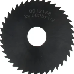 Slitting & Slotting Saw: 2" Dia, 1/16" Thick, 1/2" Arbor Hole, 40 Teeth, Solid Carbide