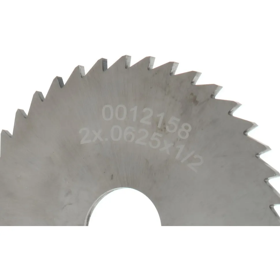 Slitting & Slotting Saw: 2" Dia, 1/16" Thick, 1/2" Arbor Hole, 40 Teeth, Solid Carbide