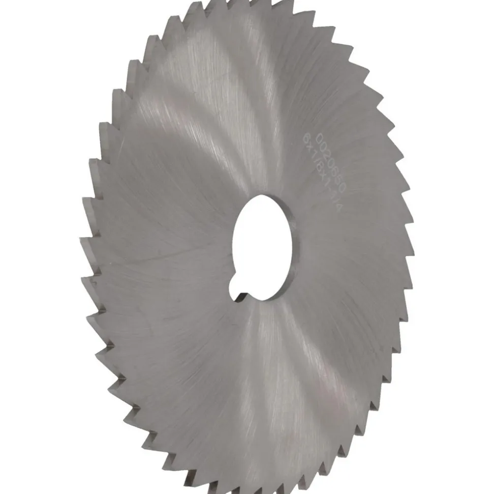 Slitting & Slotting Saw: 6" Dia, 1/8" Thick, 1-1/4" Arbor Hole, 44 Teeth, High Speed Steel