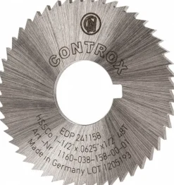 Slitting & Slotting Saw: 1-1/2" Dia, 1/16" Thick, 1/2" Arbor Hole, 48 Teeth, Cobalt