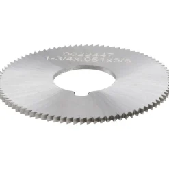 Slitting & Slotting Saw: 1-3/4" Dia, 0.0510" Thick, 5/8" Arbor Hole, 90 Teeth, High Speed Steel