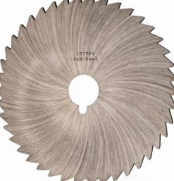 Slitting & Slotting Saw: 6" Dia, 9/64" Thick, 1" Arbor Hole, 44 Teeth, High Speed Steel