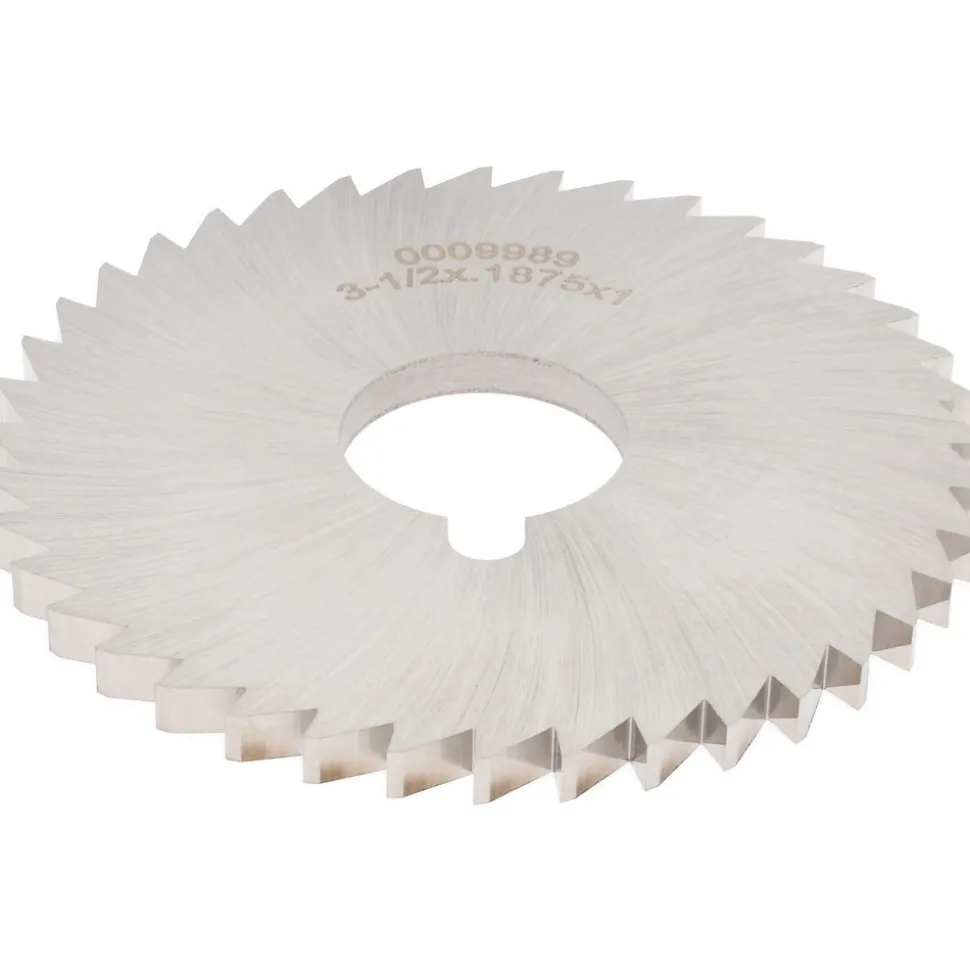 Slitting & Slotting Saw: 3-1/2" Dia, 3/16" Thick, 1" Arbor Hole, 40 Teeth, High Speed Steel