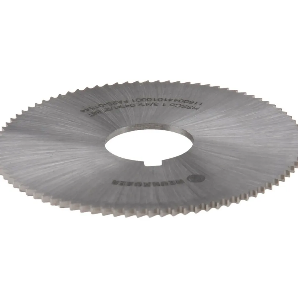 Slitting & Slotting Saw: 1-3/4" Dia, 0.0400" Thick, 1/2" Arbor Hole, 90 Teeth, Cobalt