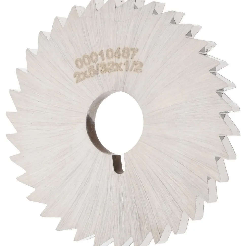 Slitting & Slotting Saw: 2" Dia, 5/32" Thick, 1/2" Arbor Hole, 34 Teeth, High Speed Steel