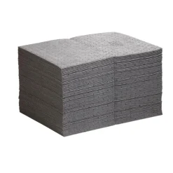 Sorbent Mat: For Oils, Coolants, Solvents, Water & Universal Use, Heavy Weight, 20" Long, 15.0000" Wide, 22 gal, Gray, Perforated
