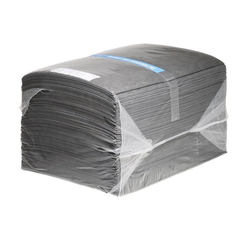 Sorbent Mat: For Oils, Coolants, Solvents, Water & Universal Use, Heavy Weight, 20" Long, 15.0000" Wide, 22 gal, Gray, Perforated