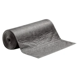 Sorbent Mat: For Oils, Coolants, Solvents, Water, Light Weight, 150.00' Long, 30.0000' Long, 20.1 gal, Gray, Perforated