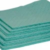 Sorbent Pads: For Chemical & Hazmat, 15.0000" Wide, 19" Long, 24 gal, Green
