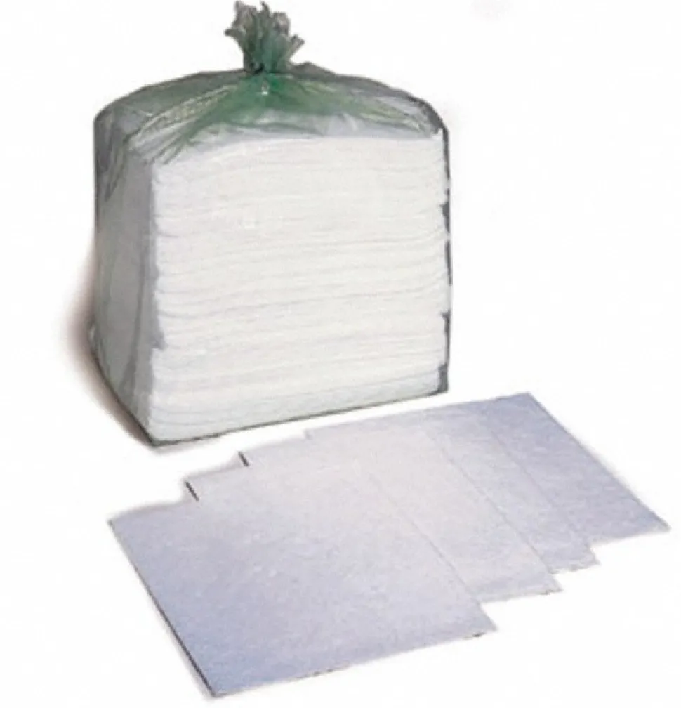 Sorbent Pads: For Oil Only, 19" Long, 51 gal, White