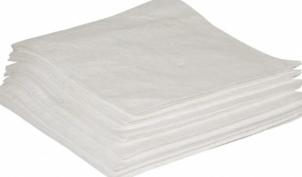 Sorbent Pads: For Oil Only, 30.0000" Wide, 30" Long, 53 gal, White