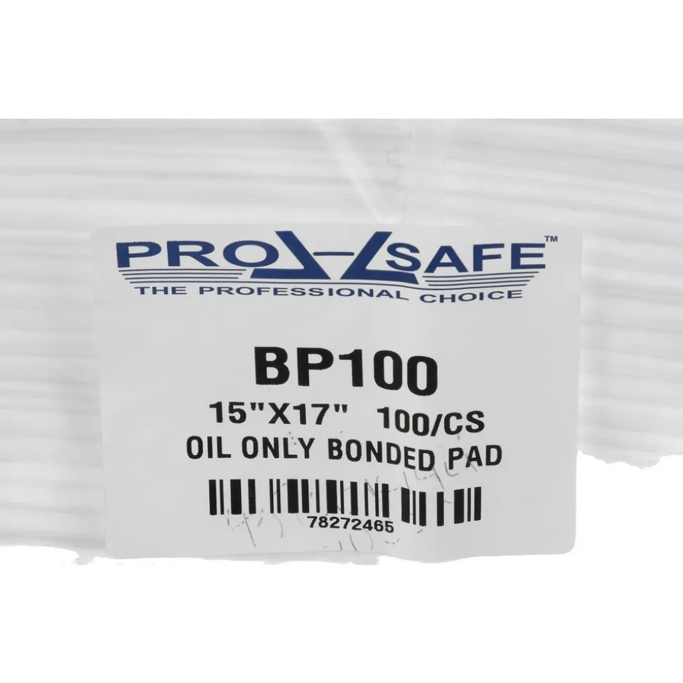 Sorbent Pads: For Oil Only, 15.0000" Wide, 17" Long, 36 gal, White