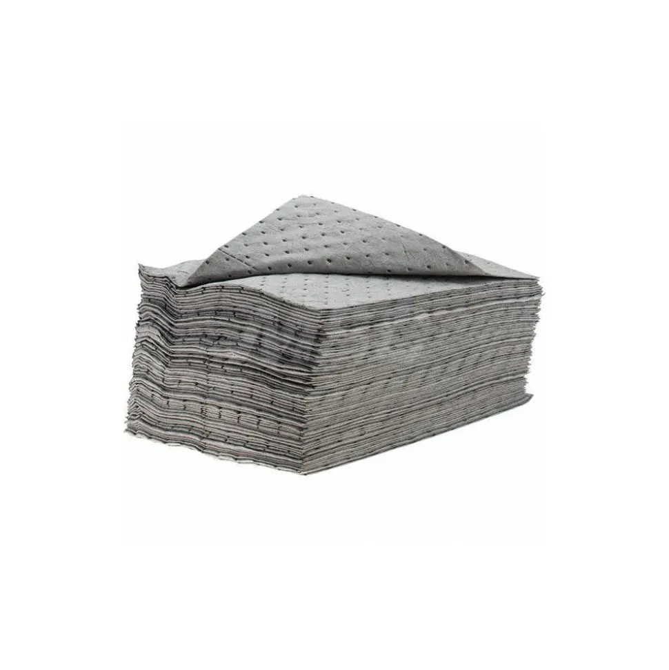 Sorbent Pads: For Universal Use, 15.0000" Wide, 17" Long, 20.5 gal, Gray