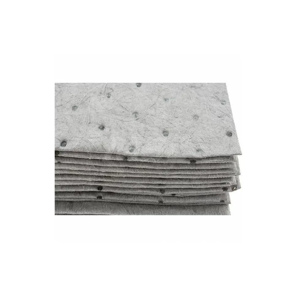 Sorbent Pads: For Universal Use, 15.0000" Wide, 17" Long, 20.5 gal, Gray