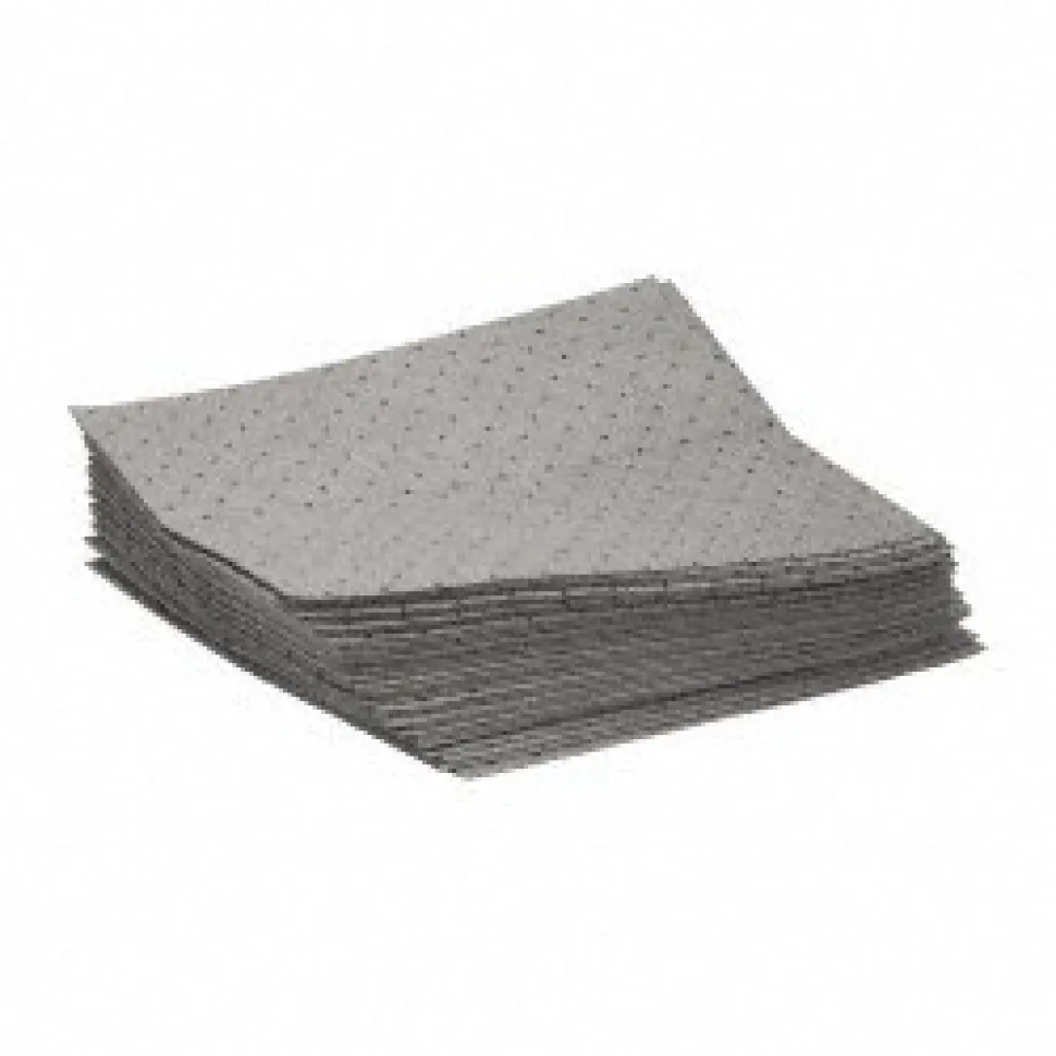Sorbent Pads: For Universal Use, 15.0000" Wide, 19" Long, 26 gal, Gray