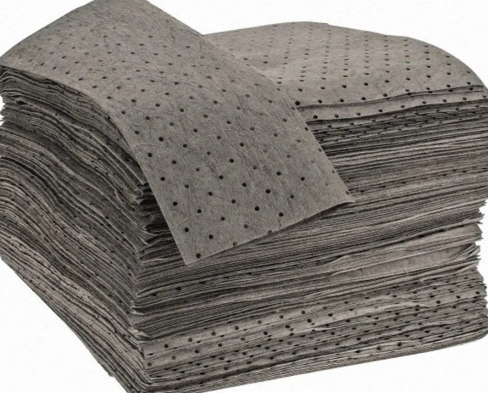 Sorbent Pads: For Universal Use, 15.0000" Wide, 17" Long, 40 gal, Gray