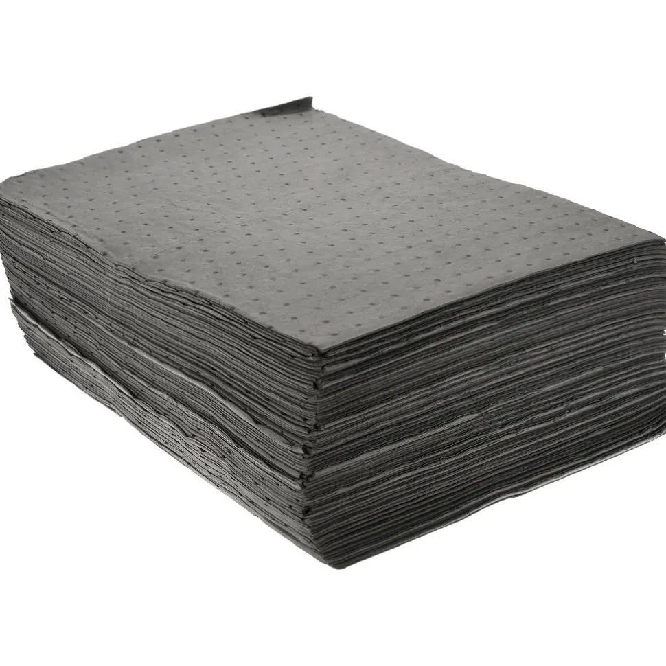 Sorbent Pads: For Universal Use, 15.0000" Wide, 17" Long, 26 gal, Gray