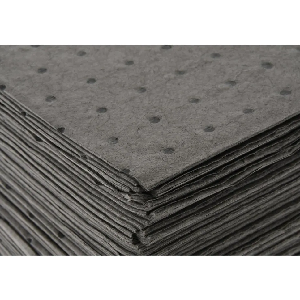 Sorbent Pads: For Universal Use, 15.0000" Wide, 17" Long, 26 gal, Gray