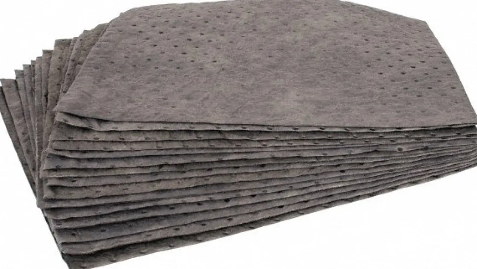 Sorbent Pads: For Universal Use, 15.0000" Wide, 17" Long, 30 gal, Gray