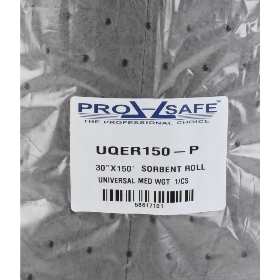 Sorbent Roll: For Universal Use, 30.0000" Wide, 150.00' Long, 48 gal, Gray