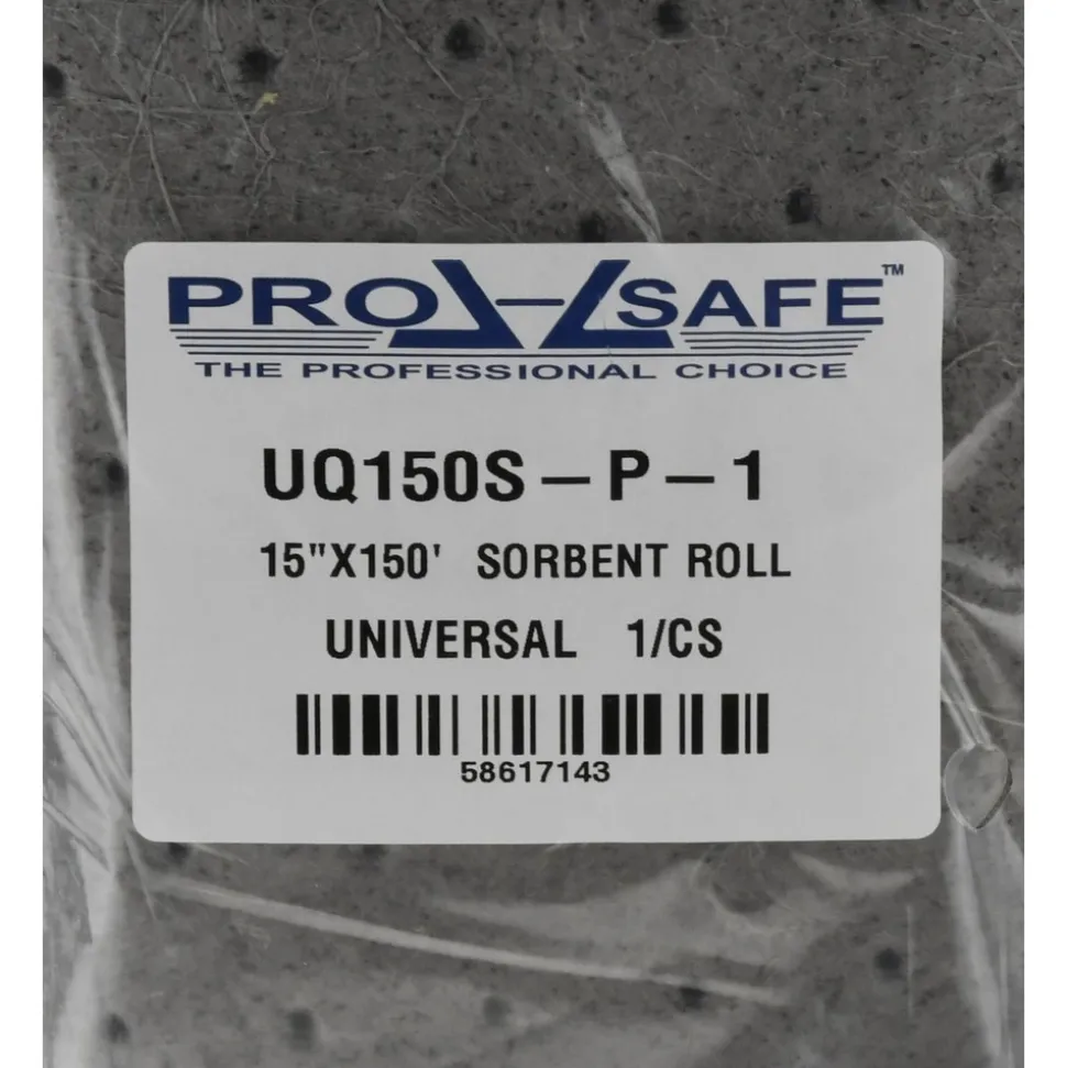 Sorbent Roll: For Universal Use, 15.0000" Wide, 150.00' Long, 30 gal, Gray