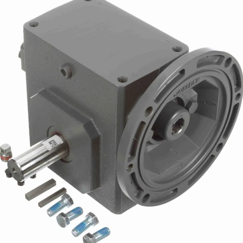Speed Reducer: C-Face, 2.06" Center to Center Shaft, 15:1, 3/4 hp Max Input, Worm Gear