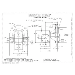 Speed Reducer: Quill, 1" Center to Center Shaft, 40:1, 0.17 hp Max Input, Worm Gear