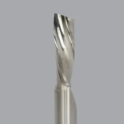 Spiral Router Bit: 1/4" Dia, 1-1/2" LOC, 1/4" Shank Dia, 1 Flute, Downcut