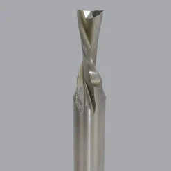 Spiral Router Bit: 3/8" Dia, 1" LOC, 1/2" Shank Dia, 2 Flute, Downcut