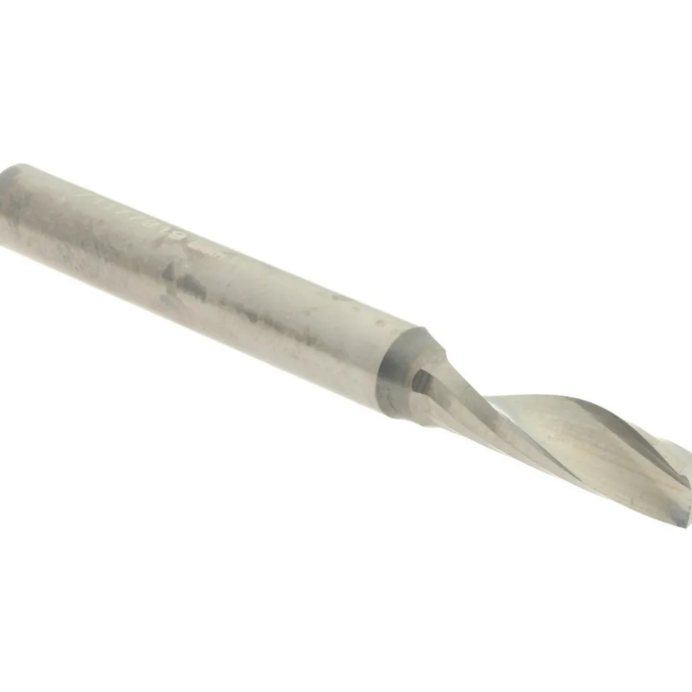 Spiral Router Bit: 7/32" Dia, 3/4" LOC, 1/4" Shank Dia, 1 Flute, Upcut