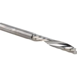 Spiral Router Bit: 1/4" Dia, 1-1/2" LOC, 1/4" Shank Dia, 1 Flute, Downcut