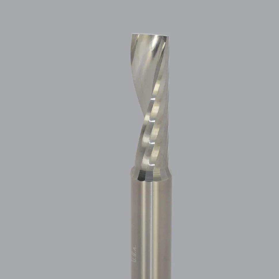 Spiral Router Bit: 1/2" Dia, 1-5/8" LOC, 1/2" Shank Dia, 1 Flute, Downcut