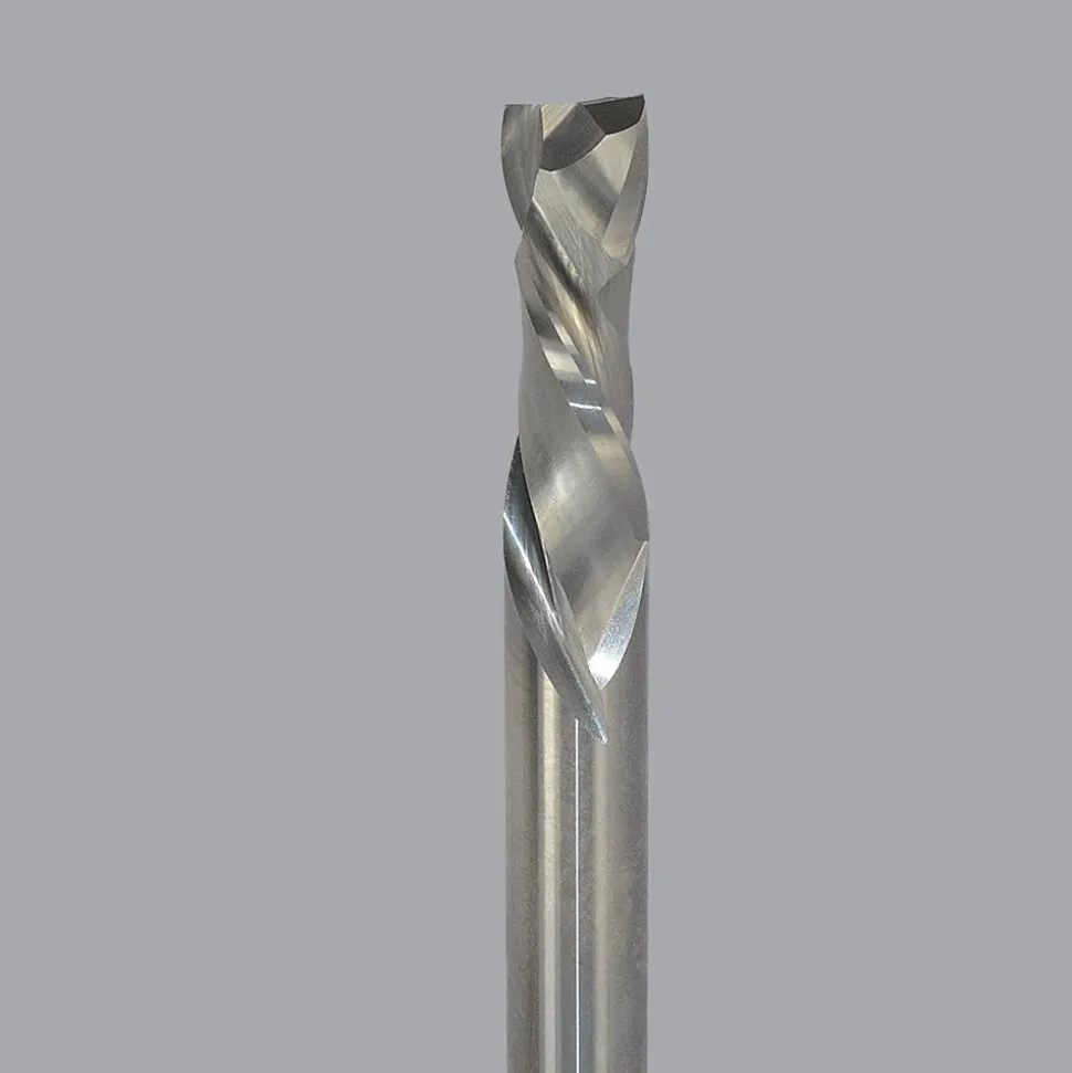 Spiral Router Bit: 3/8" Dia, 1-1/8" LOC, 3/8" Shank Dia, 2 Flute, Compression