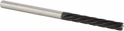 Spiral Router Bit: 1/4" Dia, 3/4" LOC, 1/4" Shank Dia, 6 Flute, Downcut