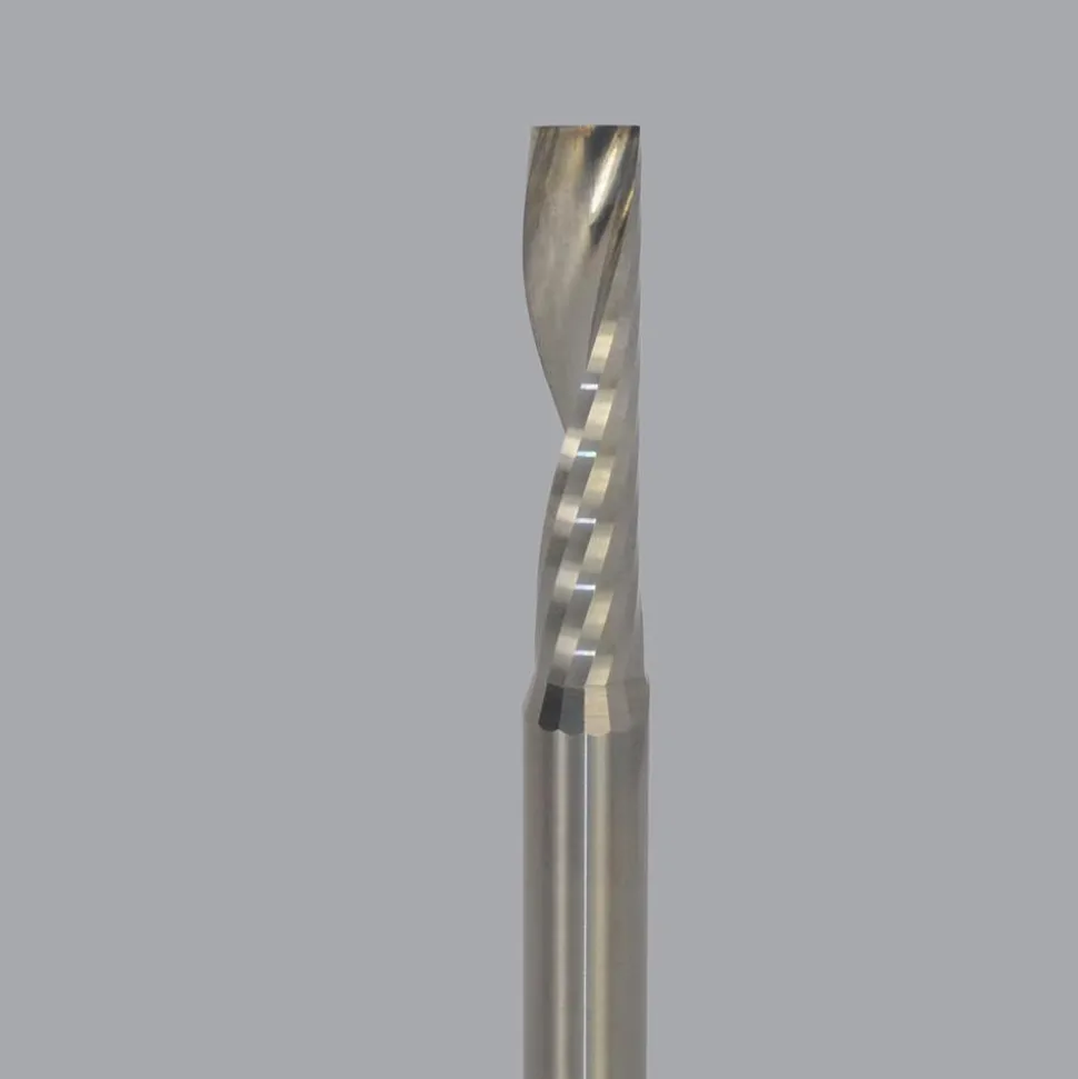 Spiral Router Bit: 3/8" Dia, 1-5/8" LOC, 3/8" Shank Dia, 1 Flute, Upcut