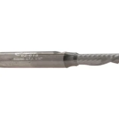 Spiral Router Bit: 3/16" Dia, 5/8" LOC, 1/4" Shank Dia, 1 Flute, Downcut