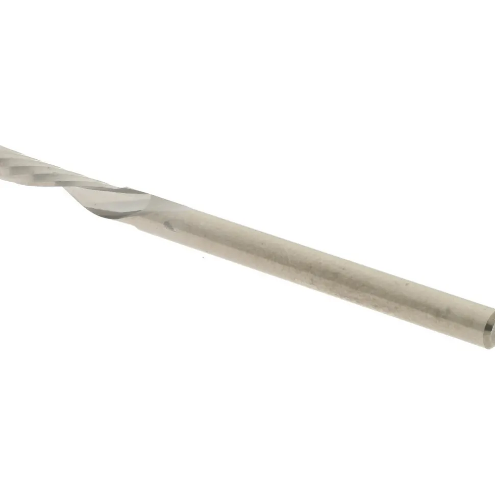 Spiral Router Bit: 1/8" Dia, 1/2" LOC, 1/8" Shank Dia, 1 Flute, Downcut