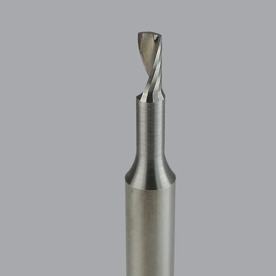 Spiral Router Bit: 1/8" Dia, 1/4" LOC, 1/4" Shank Dia, 1 Flute, Upcut