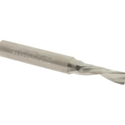 Spiral Router Bit: 3/16" Dia, 5/8" LOC, 1/4" Shank Dia, 1 Flute, Downcut